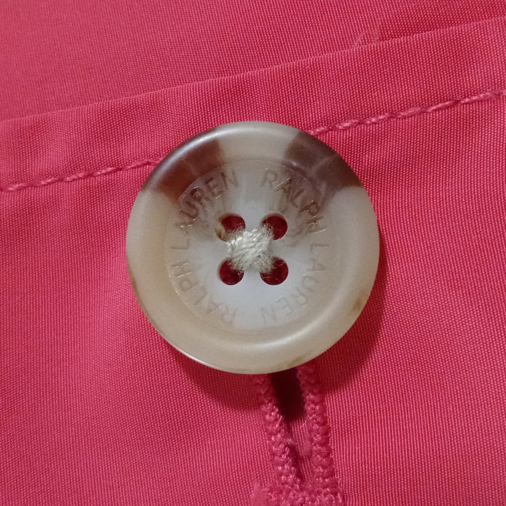 ๐ดSOLD๐ด๐Swiss Exclusive RARE Ralph Lauren๐ - Fuchsia Peplum Raincoat - Picture 8 of 16